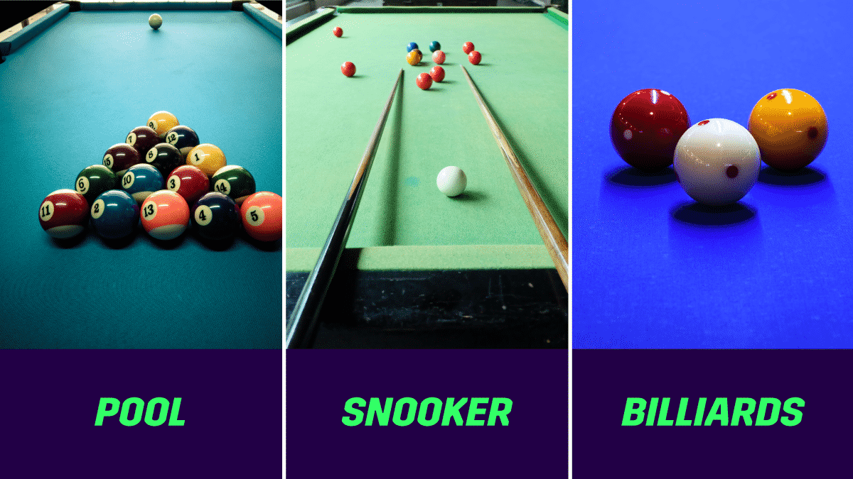 Pool vs Snooker vs Billiards