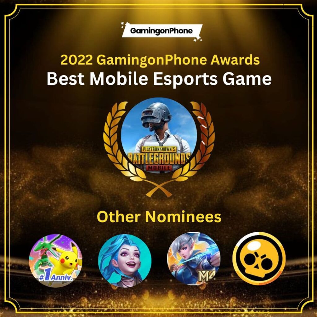 Premios GameonPhone 2022, Premios de juegos, Premios de juegos móviles, Mejor juego de deportes electrónicos para dispositivos móviles